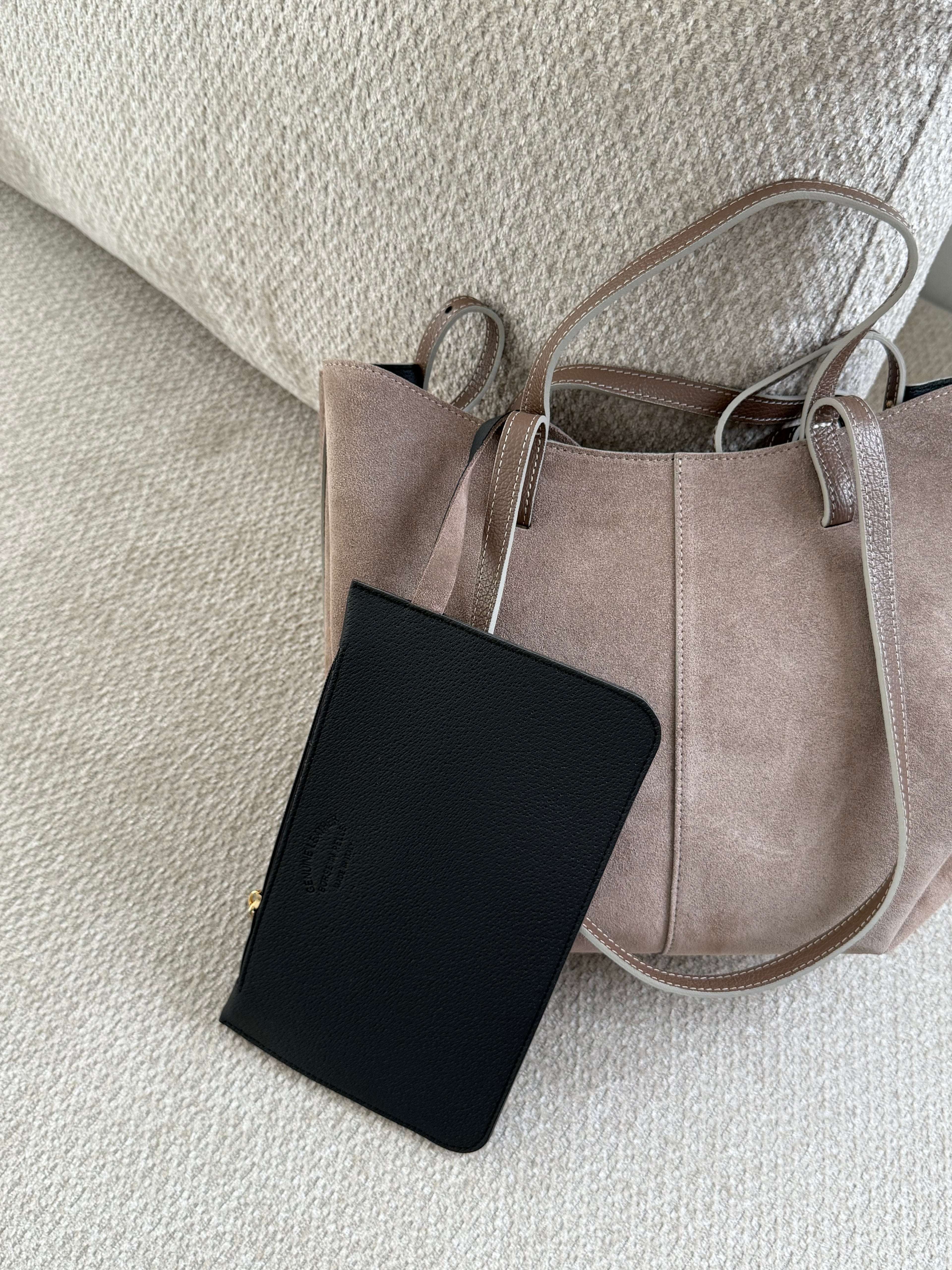 Le Cy Moyen Taupe (Cuir Daim)