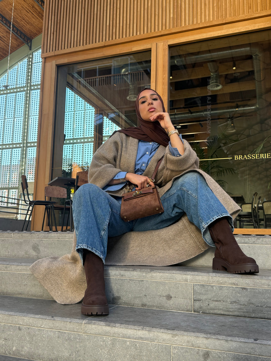 Bottines brunes suede