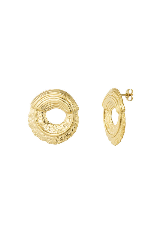 Boucles d'Oreilles Rondes Gold