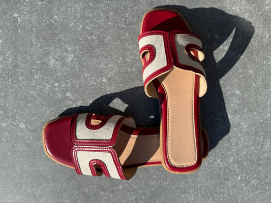 Claquettes Bordeaux